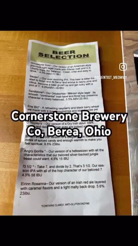 Cornerstone Brewery Co Menu image 6